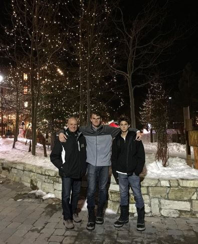 Claire Dale's former husband, Alan Dale with his sons.